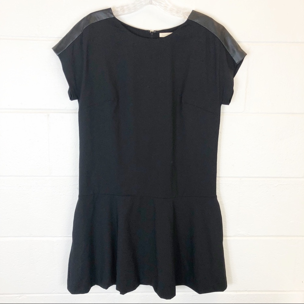 Club Monaco Black Wool Drop Waist Dress 2 - Picture 1 of 8